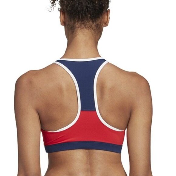 Adidas Don’t Rest Red Blue Beach Volleyball Swim Top Sports Bra - Size Medium - Picture 6 of 8